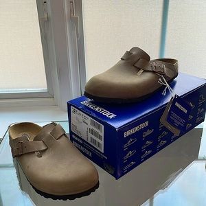 Birkenstock Boston Oiled Leather - Tabacco Brown - size 38
